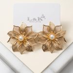 Mesh Flower Statement Studs earring