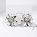 Floral statement studs