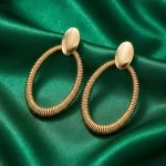 Textured metallic earring