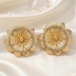 Botanical design earring