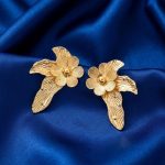 Sculptural floral blooms earring