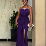 Cinched-waist pleated maxI dress(1676)