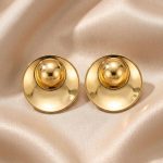 Concentric dome stud earring