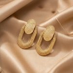 Dot textured drop earrings