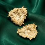 Abstract pleated statement earrings