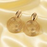 Concentric circle drop earring