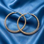 Large coil hoop earrings