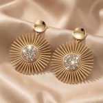 Sunburst drop earrings