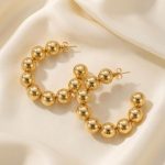 Beaded hoop earrings