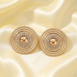 Medallion stud earrings