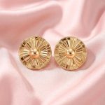 Geometric sunburst stud earrings