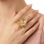 Floral statement ring