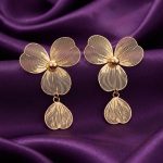 Filigree floral drop earrings