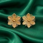 Filigree blossom statement studs