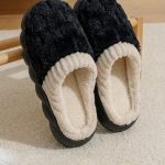 Fleece-lined bubble slide slippers (A151)
