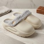 Fur-lined winter clog slippers (ZH111)