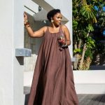 Floor-length maxi tent dress (3688)