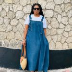 Denim overall dress(NK365)