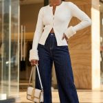 Dark Wash High-Waisted Wide-Leg Jeans (4474)