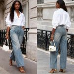 Light Wash High-Waisted Wide-Leg Jeans  (4459)
