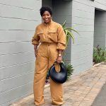 Tan utility matching two-piece set (1736)