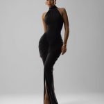 Sultry floor-length bodycon dress (21766)