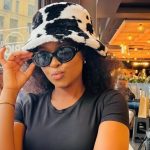 Fuzzy faux-fur cow print bucket hat
