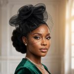 Sophisticated mesh cocktail fascinator (F2)