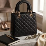 Quilted top-handle handbag (360)