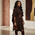 Oversized poncho-style knit dress (2992)