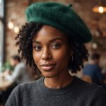 Fuzzy French beret (B8)