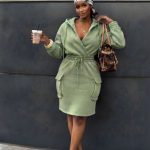 Hooded sweatshirt dress (1738)