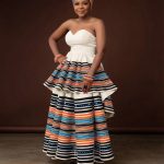 Modernized Xhosa traditional Umbhaco gown (936)