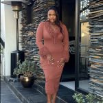 Faux-Feather Trim Ribbed Knit Bodycon Midi Dress (5502)
