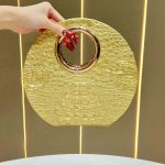 Circular evening clutch bag (385)