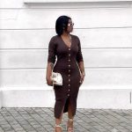 Ribbed knit cardigan dress (5584)