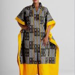African-print kaftan maxi dress  (3723)