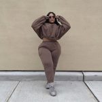 Two-piece fleece sweatsuit set (621)