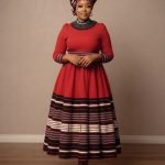 Red Xhosa Traditional Dress (938)