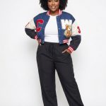 varsity bomber jacket and wide-leg jogger pants set (5035)