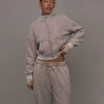 Acid-washed cropped tracksuit co-ord set (1082)