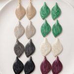 leaf-shaped earrings