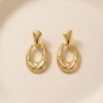 Door-knocker drop earrings
