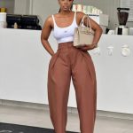 Pleated balloon trousers (3216)