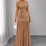 Floor-length maxi dress(A1595)