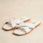 Cross-strap slide sandals (S666)