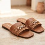 Woven slide sandals (S888)