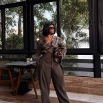 High-waisted tailored wide-leg pants (1006)