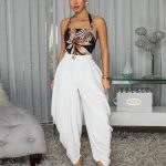 Draped pleat harem balloon pants (1002)