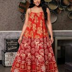 Mixed-Pattern Maxi Dress (3679)